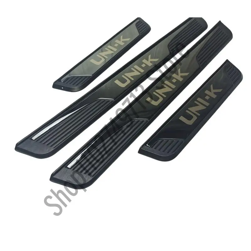 for chang an uni k unik 2020 2024 auto door sill plate trim abs+stainless steel threshold kick pedal scuff sticker car styling for chang an uni k unik 2020 2024 auto door sill plate trim abs+stainless steel threshold kick pedal scuff sticker car styling