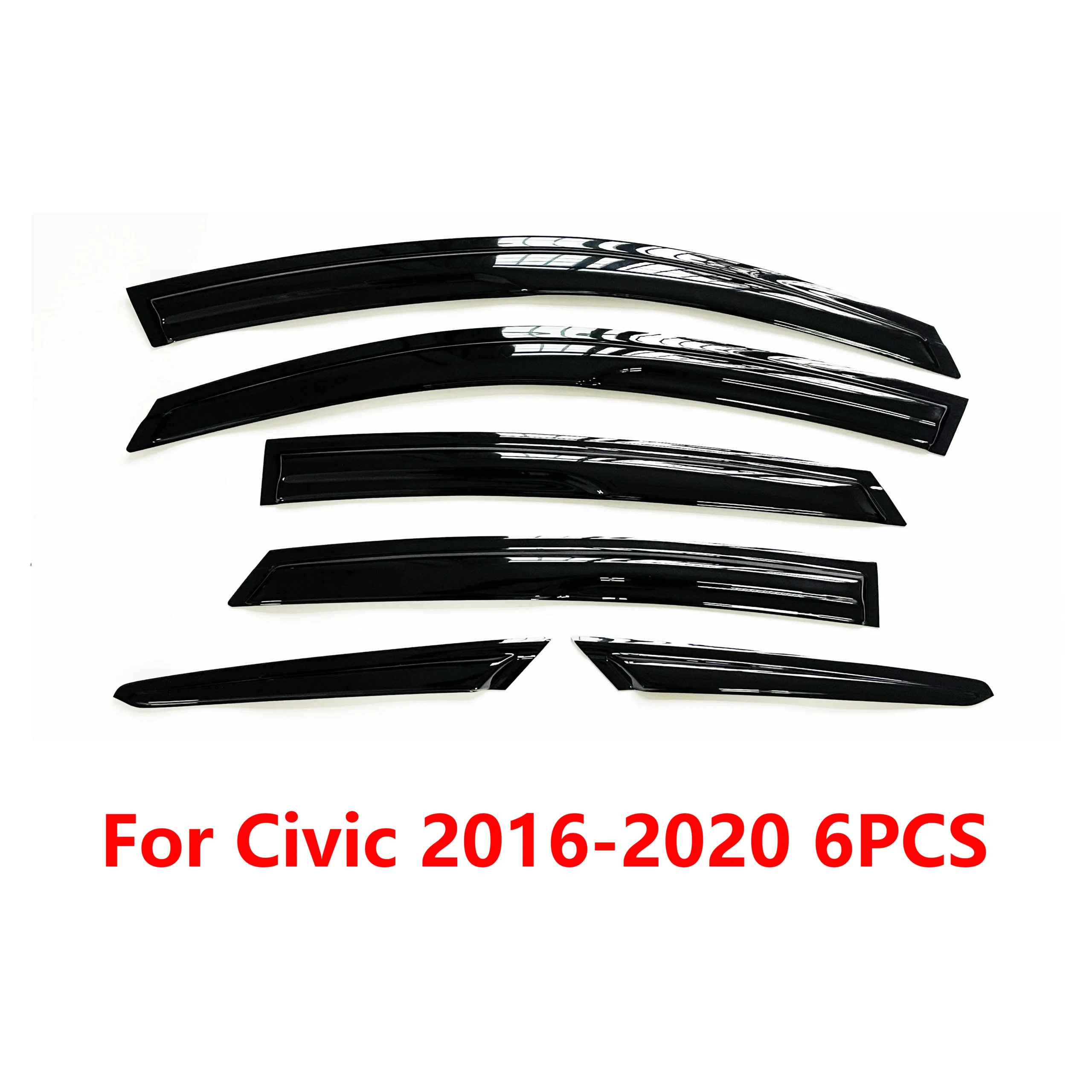 6 pcs of the latest model car window sunshade for civic 2016 2020 sedan, window visor rain guards window visors rain guards 6 pcs of the latest model car window sunshade for civic 2016 2020 sedan, window visor rain guards window visors rain guards