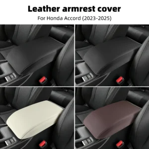 for honda accord 11th gen 2023 2024 2025 2026 up leather armrest box protective abs cover arm rest lid interior trim accessories