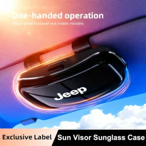 car sun visor glasses case holder protective organizer for jeep grand cherokee wrangler jk gladiator compass renegade wagoneer