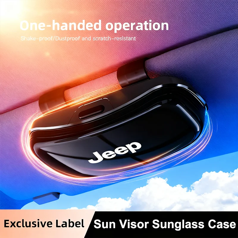car sun visor glasses case holder protective organizer for jeep grand cherokee wrangler jk gladiator compass renegade wagoneer car sun visor glasses case holder protective organizer for jeep grand cherokee wrangler jk gladiator compass renegade wagoneer