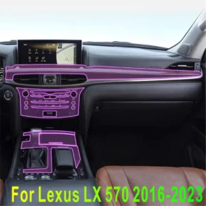 for lexus lx 570 2023 2022 accessories car interior film transparent tpu gear panel center console anti scratch sticker