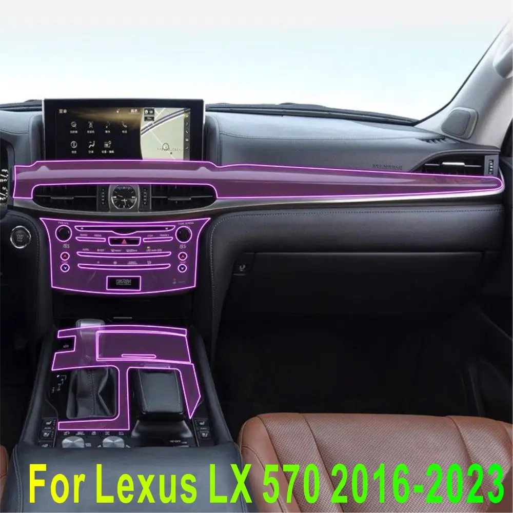 for lexus lx 570 2023 2022 accessories car interior film transparent tpu gear panel center console anti scratch sticker for lexus lx 570 2023 2022 accessories car interior film transparent tpu gear panel center console anti scratch sticker