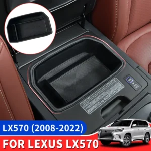 for lexus lx570 2008 2022 central storage box modification accessories lx 570 storage bracket tray refrigerator partition 2021