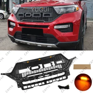 fit for ford explorer 2020 2025 2021 2022 2023 2024 grille with led lights ford explorer front bumper modification parts