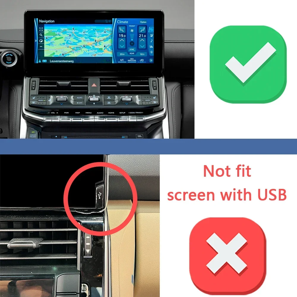 car phone holder screen double bracket for toyota land cruiser lc300 2022 2023 2024 wireless charging stand interior car phone holder screen double bracket for toyota land cruiser lc300 2022 2023 2024 wireless charging stand interior