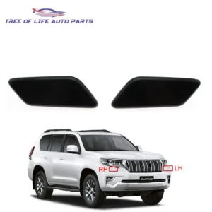 front bumper headlight headlamp washer jet spray nozzle cover cap for toyota land cruiser prado 150 lc150 2017 2018 2019 2020