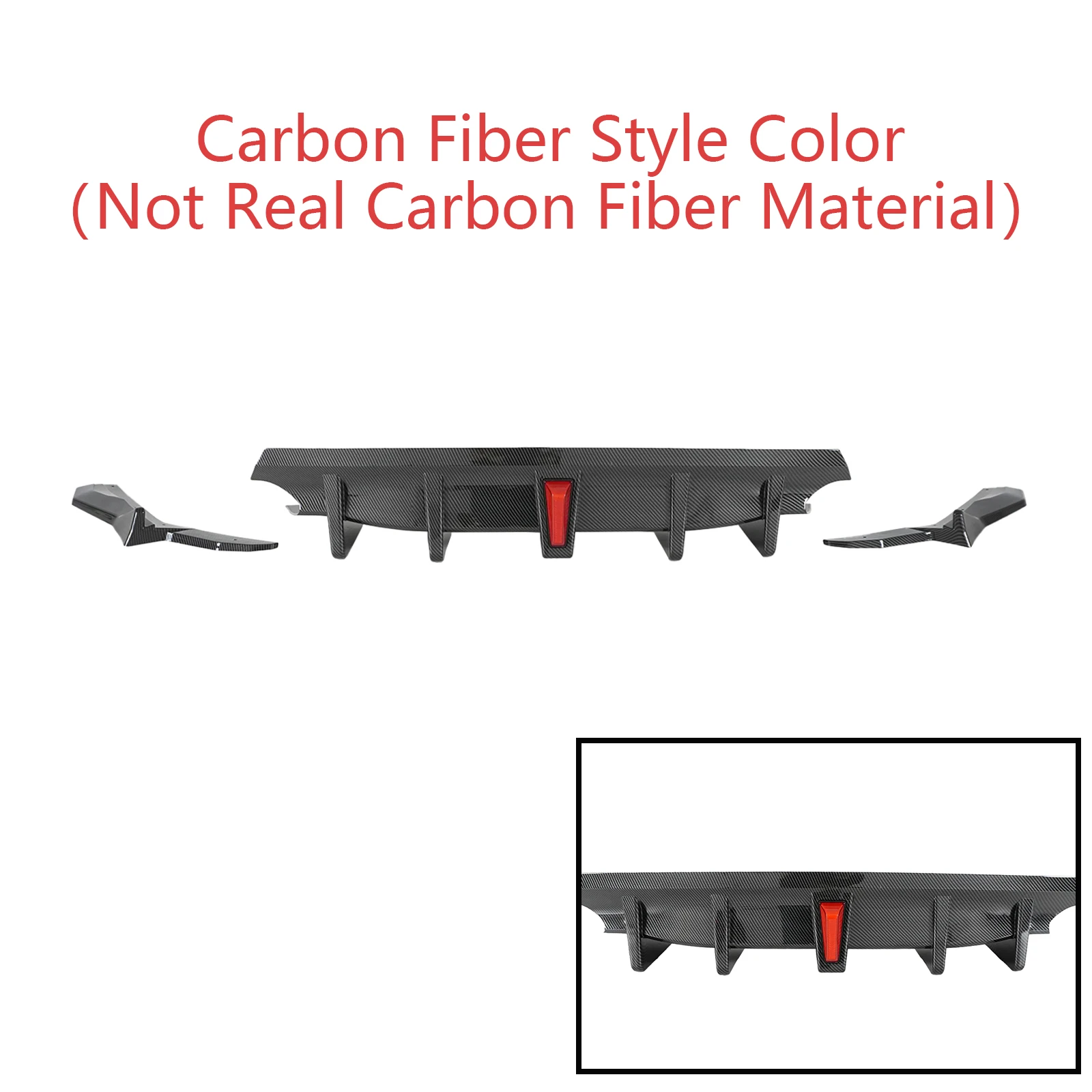 for lexus is300 is350 base f sport 2021 2025 car rear bumper diffuser w/led spoiler exterior parts glossy black for lexus is300 is350 base f sport 2021 2025 car rear bumper diffuser w/led spoiler exterior parts glossy black