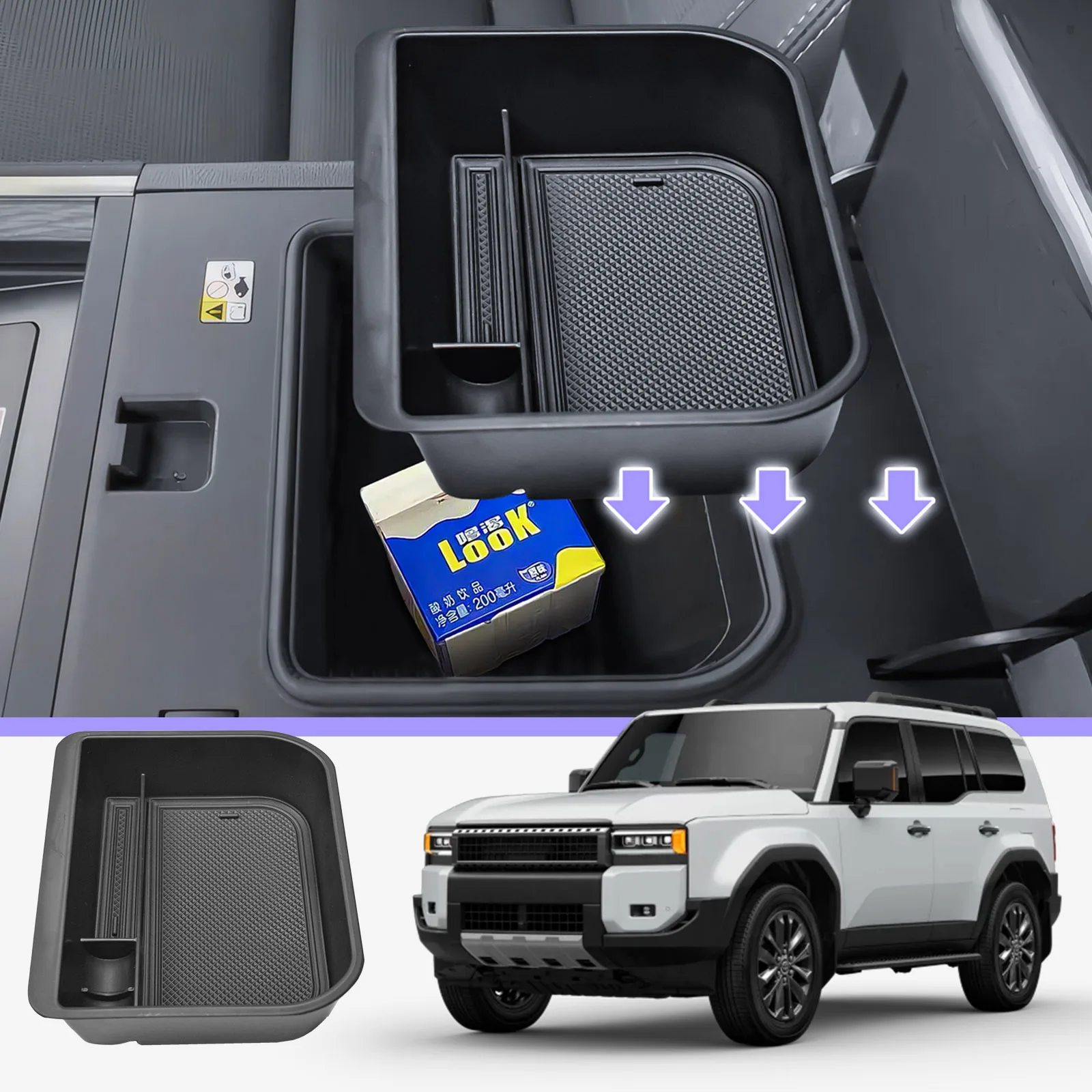 armrest storage cool box tray for toyota land cruiser prado 250 / lexus gx550 2024 2025 center console organizer car accessories armrest storage cool box tray for toyota land cruiser prado 250 / lexus gx550 2024 2025 center console organizer car accessories