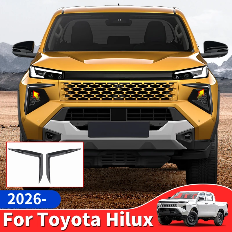 for 2026 toyota hilux hilux pickup truck front fog light upper trim strip abs decorative modification exterior decoration automo for 2026 toyota hilux hilux pickup truck front fog light upper trim strip abs decorative modification exterior decoration automo