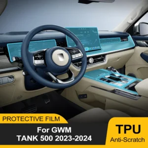 pre cut tpu interior film for gwm tank 500 2023 2024 car gearbox panel dashboard anti scratch transparent ppf film accessories