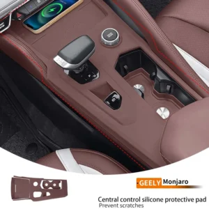 car central control lhd silicone pad water cup wireless charging protector mat anti slip for geely xingyue l monjaro 2021 2024