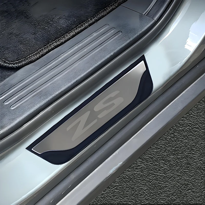 for mg zs 2023 2022 2021 2020 2019 2018 2017 stainless steel and abs scuff plate door sill car decoration cover for mg zs 2023 2022 2021 2020 2019 2018 2017 stainless steel and abs scuff plate door sill car decoration cover