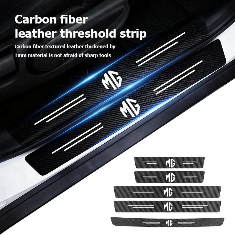 for mg car door threshold strip door sill protector carbon fiber sticker hs ehs 3 5 6 7 gt rx5 zt rx8 for mg car door threshold strip door sill protector carbon fiber sticker hs ehs 3 5 6 7 gt rx5 zt rx8