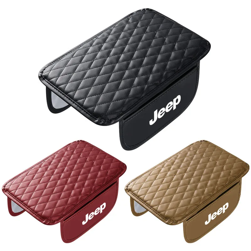 1pcs leather car armrest mat tissue boxes height pad armrest box for jeep wrangler grand cherokee renegade tyre stem air caps 1pcs leather car armrest mat tissue boxes height pad armrest box for jeep wrangler grand cherokee renegade tyre stem air caps