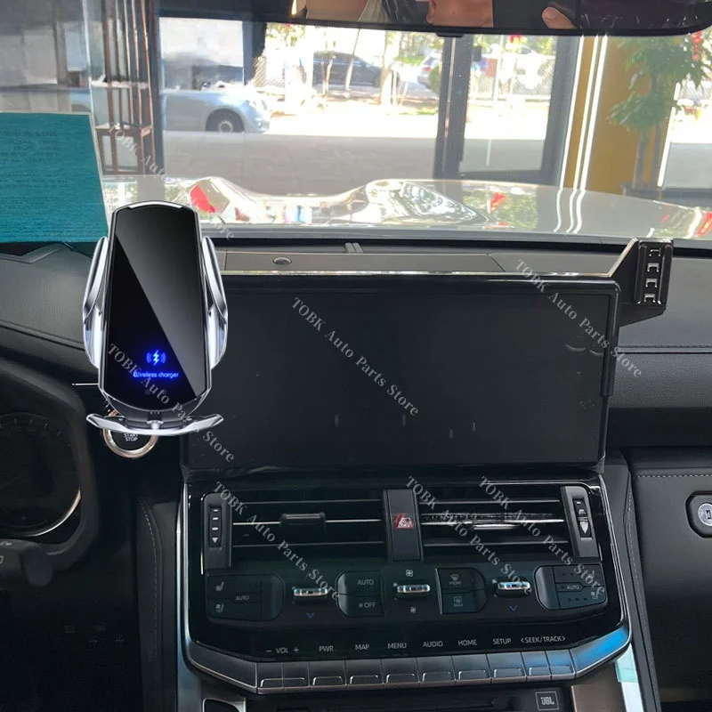 car phone holder screen double bracket for toyota land cruiser lc300 2022 2023 2024 wireless charging stand interior car phone holder screen double bracket for toyota land cruiser lc300 2022 2023 2024 wireless charging stand interior