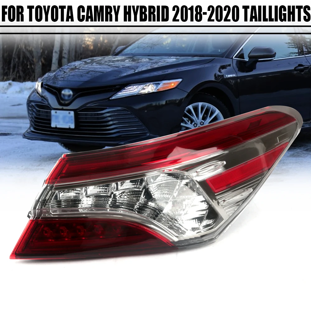 left/right side tail lamp for toyota camry hybrid 2018 2019 2020 rear tail light brake lamp with left/right side tail lamp for toyota camry hybrid 2018 2019 2020 rear tail light brake lamp with