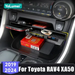 for toyota rav4 xa50 rav 4 hybrid 2019 2020 2021 2022 2023 2024 car central console storage box organizer container tray cover