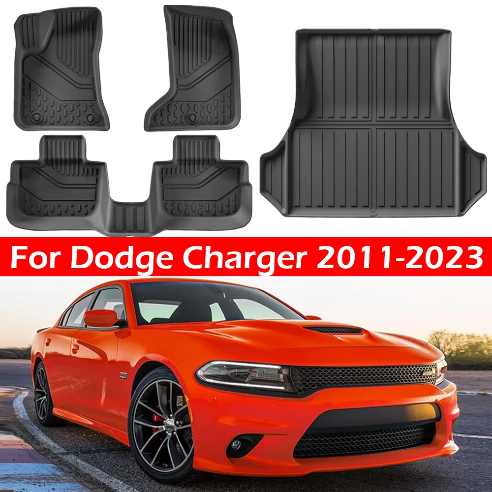 floor mats for dodge charger awd/rwd 2011 2023 tpe 3d all weather waterproof front rear car floor liners accessories black floor mats for dodge charger awd/rwd 2011 2023 tpe 3d all weather waterproof front rear car floor liners accessories black