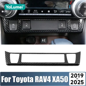 for toyota rav4 xa50 2019 2020 2021 2022 2023 2024 2025 hybrid abs car central control seat heat button cover trim accessories