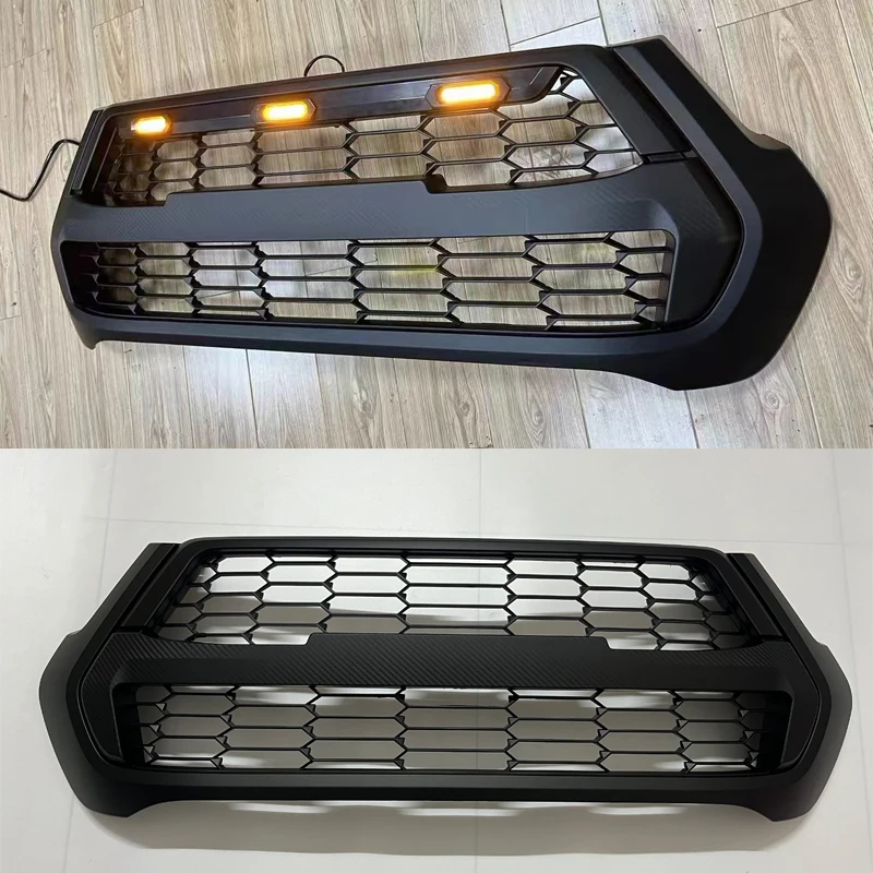 racing grills for hilux revo 2021 2022 2023 2024 abs black front grille bumper mask mesh cover led grill exterior auto parts racing grills for hilux revo 2021 2022 2023 2024 abs black front grille bumper mask mesh cover led grill exterior auto parts