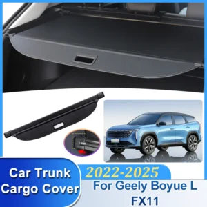 car trunk cargo cover for geely boyue l starray atlas fx11 2022 2025 luggage storage security shield partition mat accessories