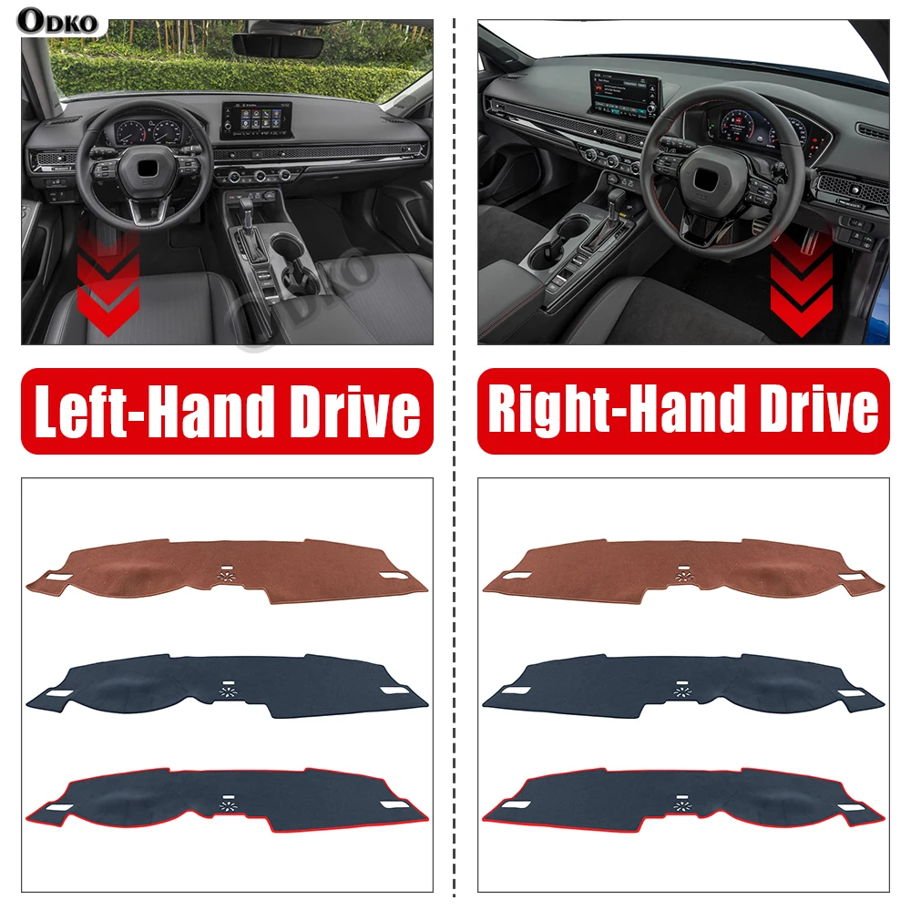 car dashboard avoid light pad instrument platform desk cover mat carpet for honda civic 11th gen 2021 2022 2023 2024 car dashboard avoid light pad instrument platform desk cover mat carpet for honda civic 11th gen 2021 2022 2023 2024