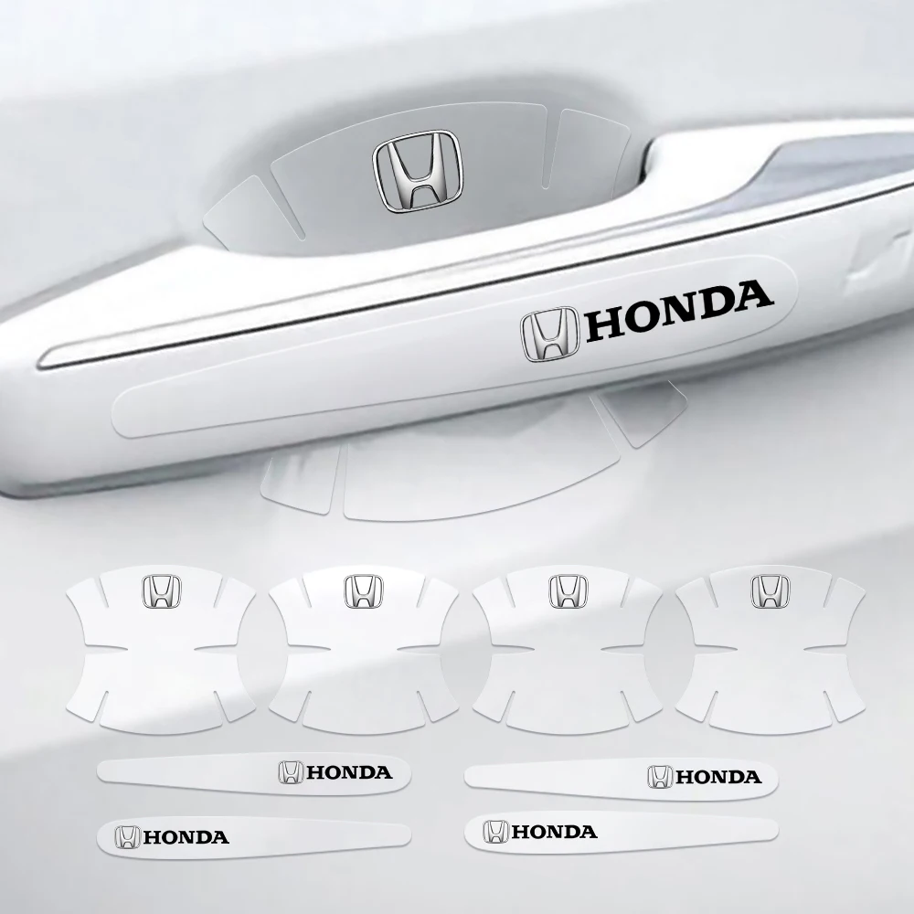 4/8pcs transparent car door handle anti scratch protector stickers for honda accord mugen cr v ur v fit city civic jazz odyssey 4/8pcs transparent car door handle anti scratch protector stickers for honda accord mugen cr v ur v fit city civic jazz odyssey
