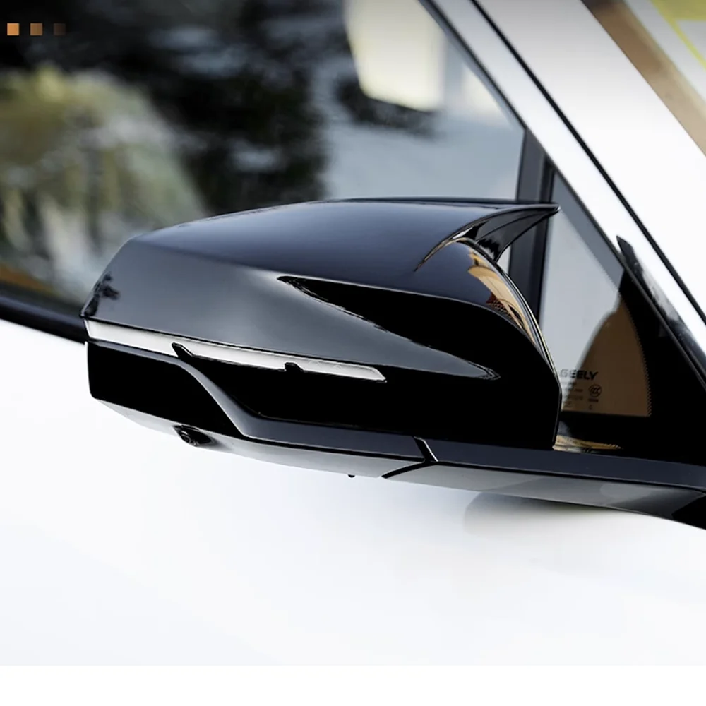 car mirror cover for geely boyue l fx11 starray atlas 2023~2025 abs carbon fiber black chrome trim rearview mirror car mirror cover for geely boyue l fx11 starray atlas 2023~2025 abs carbon fiber black chrome trim rearview mirror