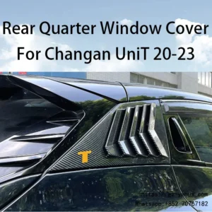 for changan uni t unit 2020 2023 rear quarter window cover carbon fiber look decorative automobiles parts accesorios para auto