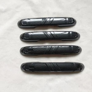 for toyota land cruiser prado j250 250 5th 2024 2025 2026 car accessories door handle cover trim abs imitation carbon fiber