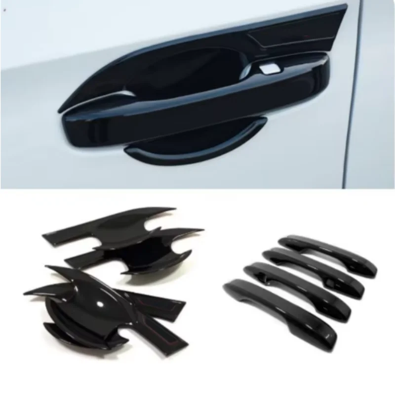 abs carbon black chrome car styling exterior door handle bowl cover sticker trim accessories for honda civic 11th gen 2022 2024 abs carbon black chrome car styling exterior door handle bowl cover sticker trim accessories for honda civic 11th gen 2022 2024