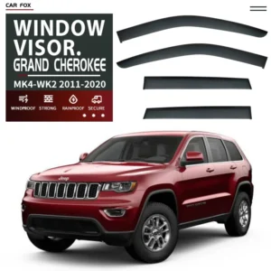 4pcs for jeep grand cherokee wk2 2011 2020 car window visor awning shelters windshield side window rain sun shade accessories
