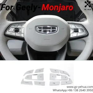 for geely monjaro manjaro xingyue l kx11 2022 2023 aluminum stickers car central control navigation start button installation
