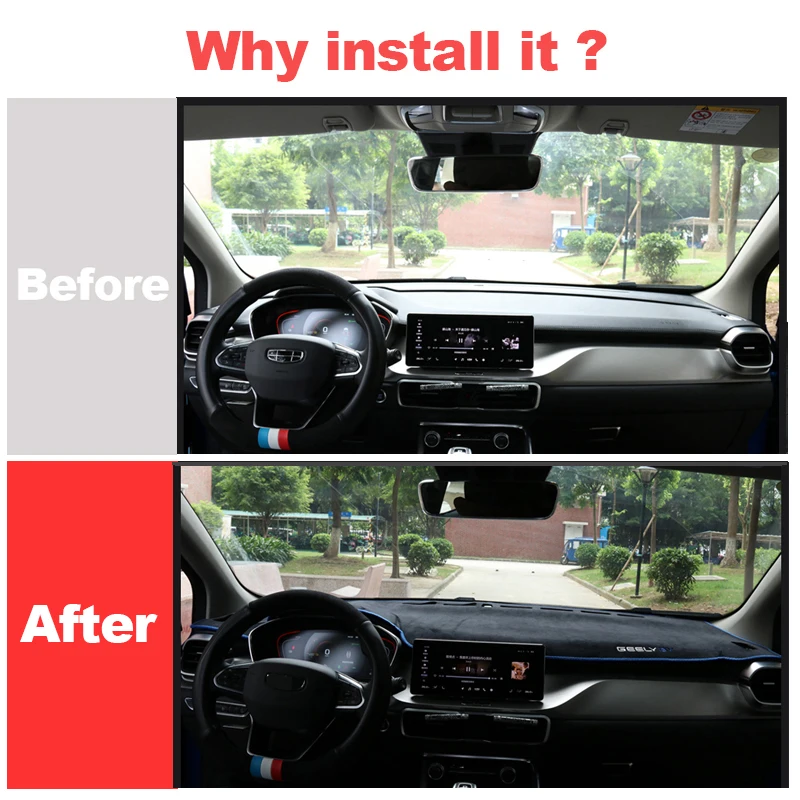 for geely coolray 2018 2019 2020 2021 2022 2023 car dashboard cover avoid light pads sun shade mat anti uv case non slip carpets for geely coolray 2018 2019 2020 2021 2022 2023 car dashboard cover avoid light pads sun shade mat anti uv case non slip carpets