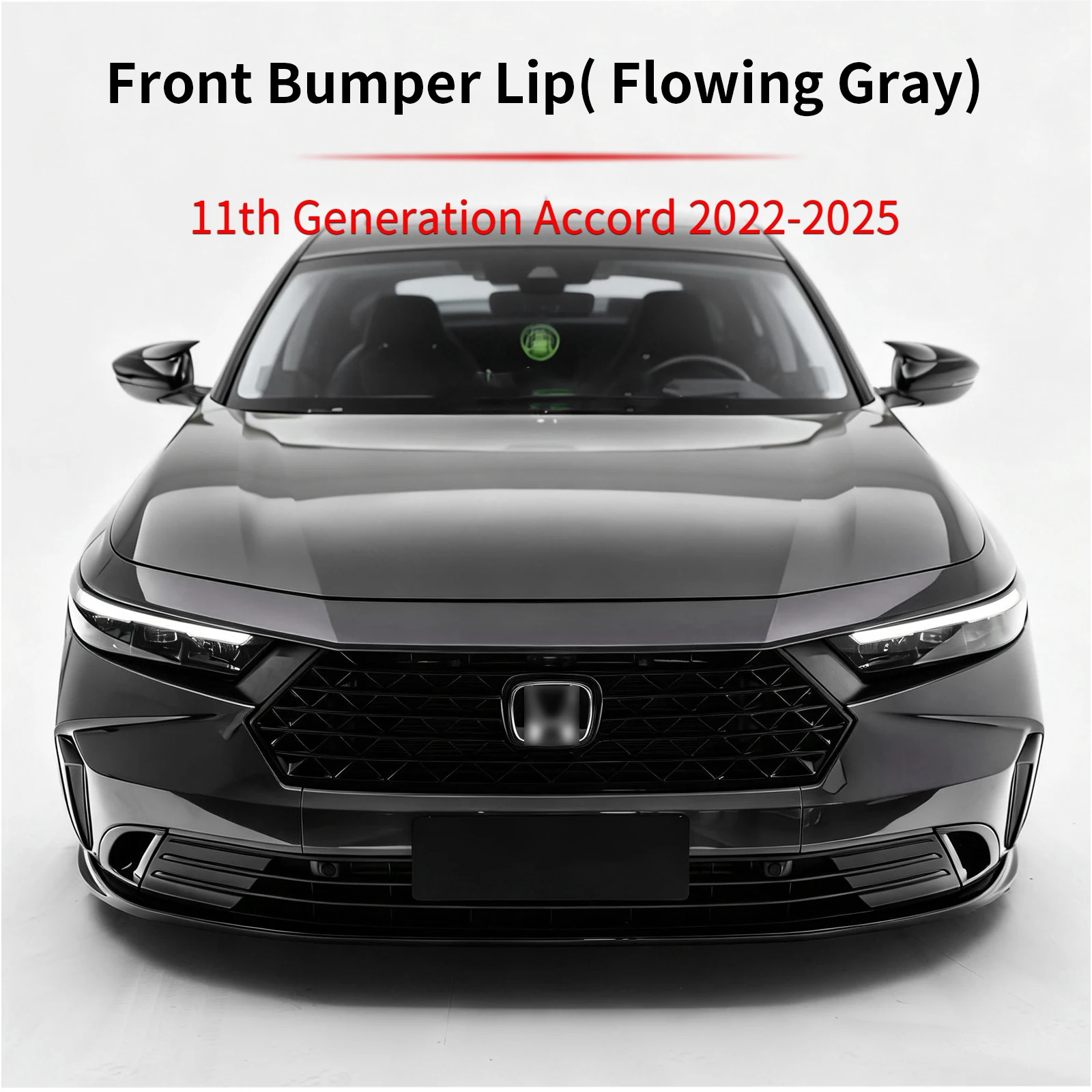 car front bumper lip flowing gray splitter fit body kit parts accessories wear resistant for 11th generation accord 2022 2025 car front bumper lip flowing gray splitter fit body kit parts accessories wear resistant for 11th generation accord 2022 2025