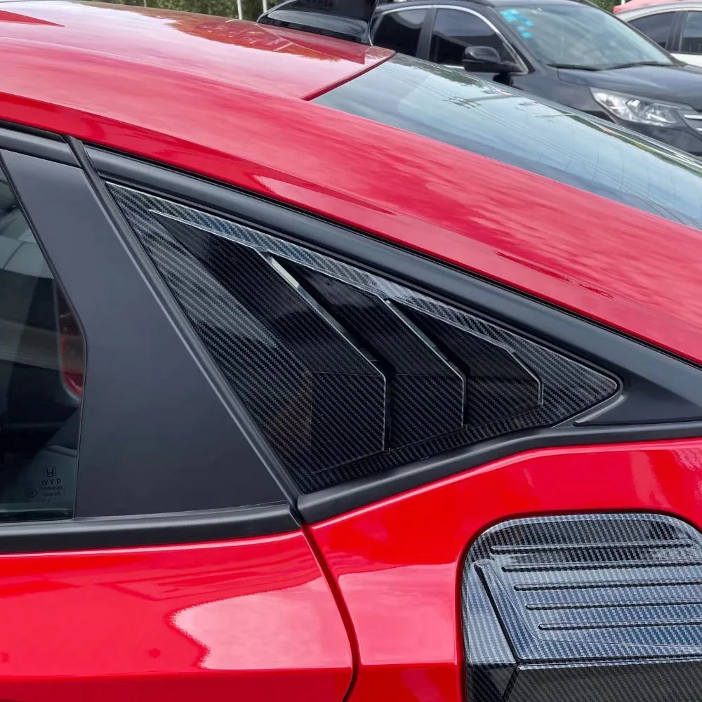 for honda civic 11th gen 2022 2023 2024 rear side window louver vent cover trim car exterior abs plastic decoration for honda civic 11th gen 2022 2023 2024 rear side window louver vent cover trim car exterior abs plastic decoration