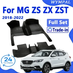 non hybrid car mats for mg zs zx zst astor zs11 crossover 2018~2022 waterproof floor mats push button handbrake car accessories