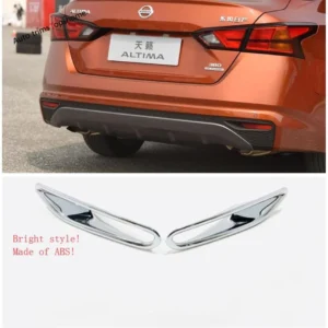 rear fog lights lamps decoration frame cover trim for nissan teana / altima 2019 2024 exterior chromium styling accessories