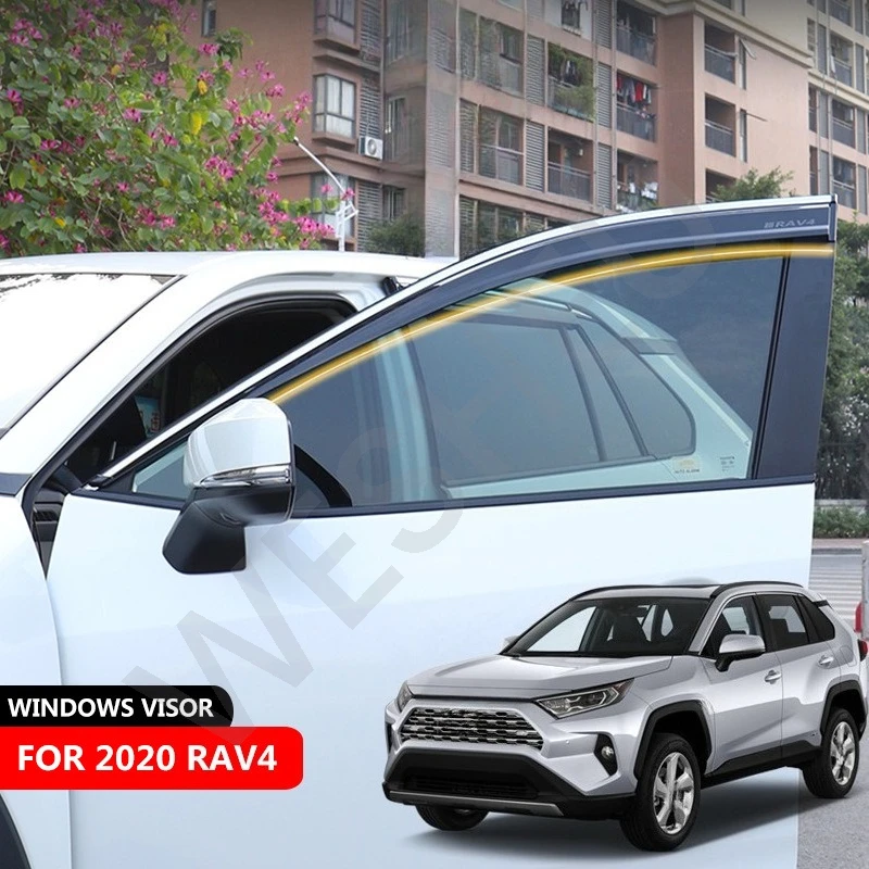 for toyota rav4 xa50 2020–2025 window visor extended version rain guards door window deflectors sun shade exterior for toyota rav4 xa50 2020–2025 window visor extended version rain guards door window deflectors sun shade exterior