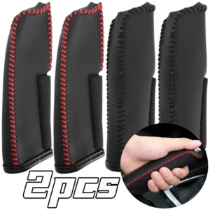 car leather handbrake cover universal car lever decorative protective cover shift lever leather covers auto interior parts