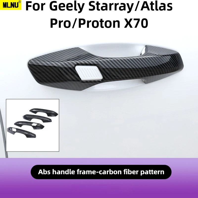 for geely starray/atlas pro/proton x70 accessories 2024 2025 abs plated door bowl handle trim,scratch resistant for geely starray/atlas pro/proton x70 accessories 2024 2025 abs plated door bowl handle trim,scratch resistant