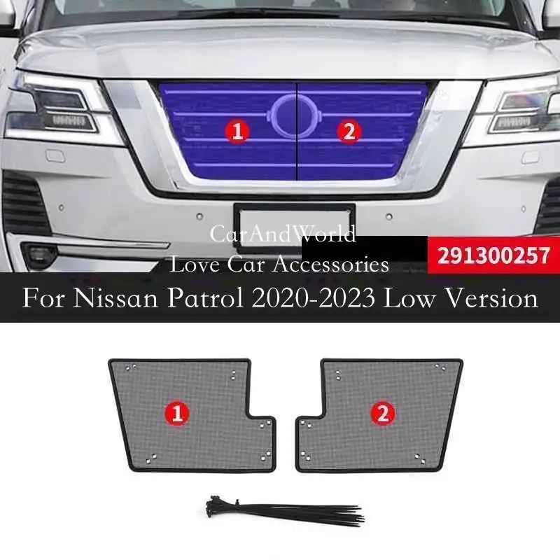 front grille insect screening mesh insert net stainless steel cover trims for nissan patrol armada y62 2012 2020 car front grille insect screening mesh insert net stainless steel cover trims for nissan patrol armada y62 2012 2020 car