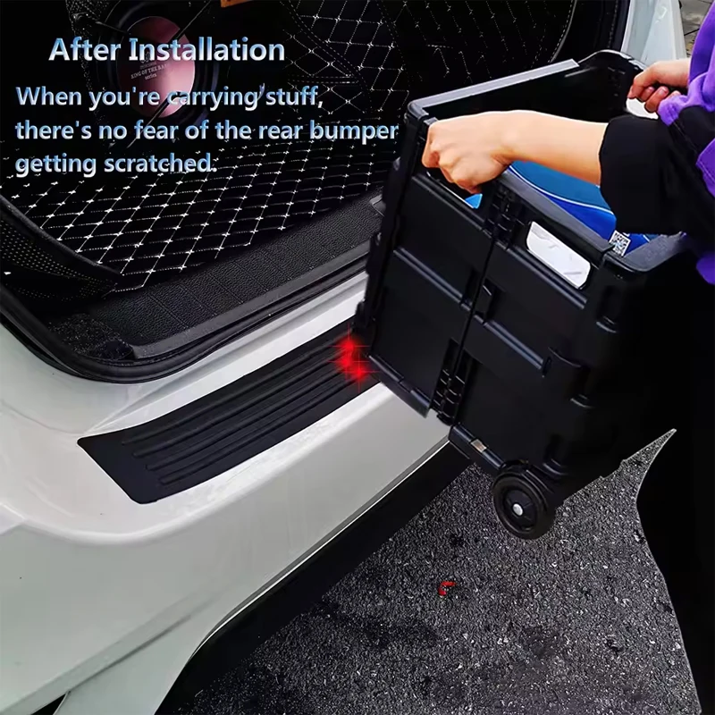 for geely coolray anti scratch rear bumper guard trunk door sill plate protector rubber mouldings trim cover strip car parts for geely coolray anti scratch rear bumper guard trunk door sill plate protector rubber mouldings trim cover strip car parts