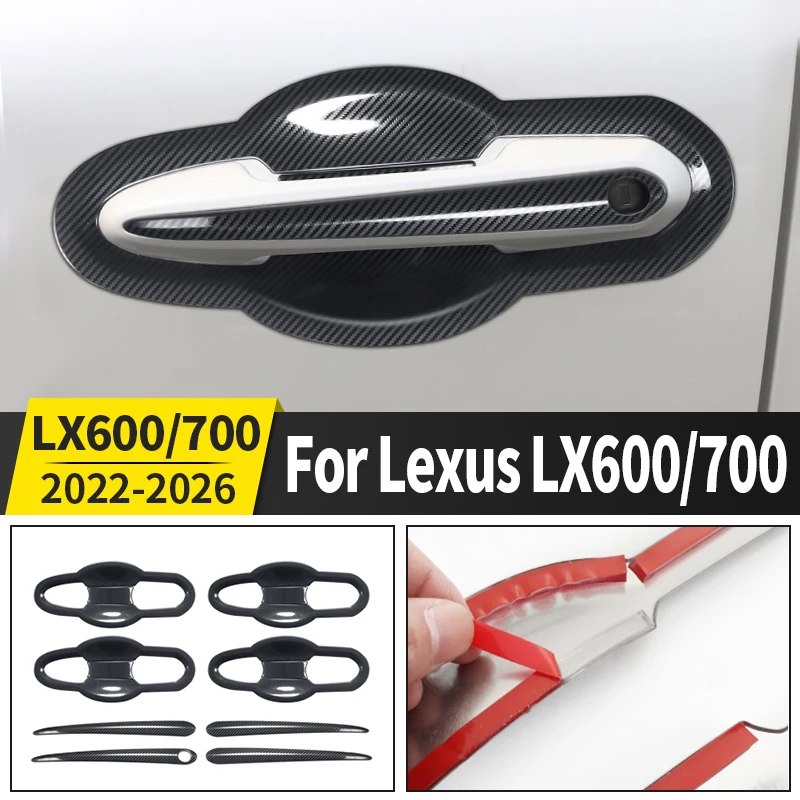 for toyota lexus lx600 lx700 600 2022 2025 car door handle coverstainless steel scratch guard protector exterior styling trim for toyota lexus lx600 lx700 600 2022 2025 car door handle coverstainless steel scratch guard protector exterior styling trim