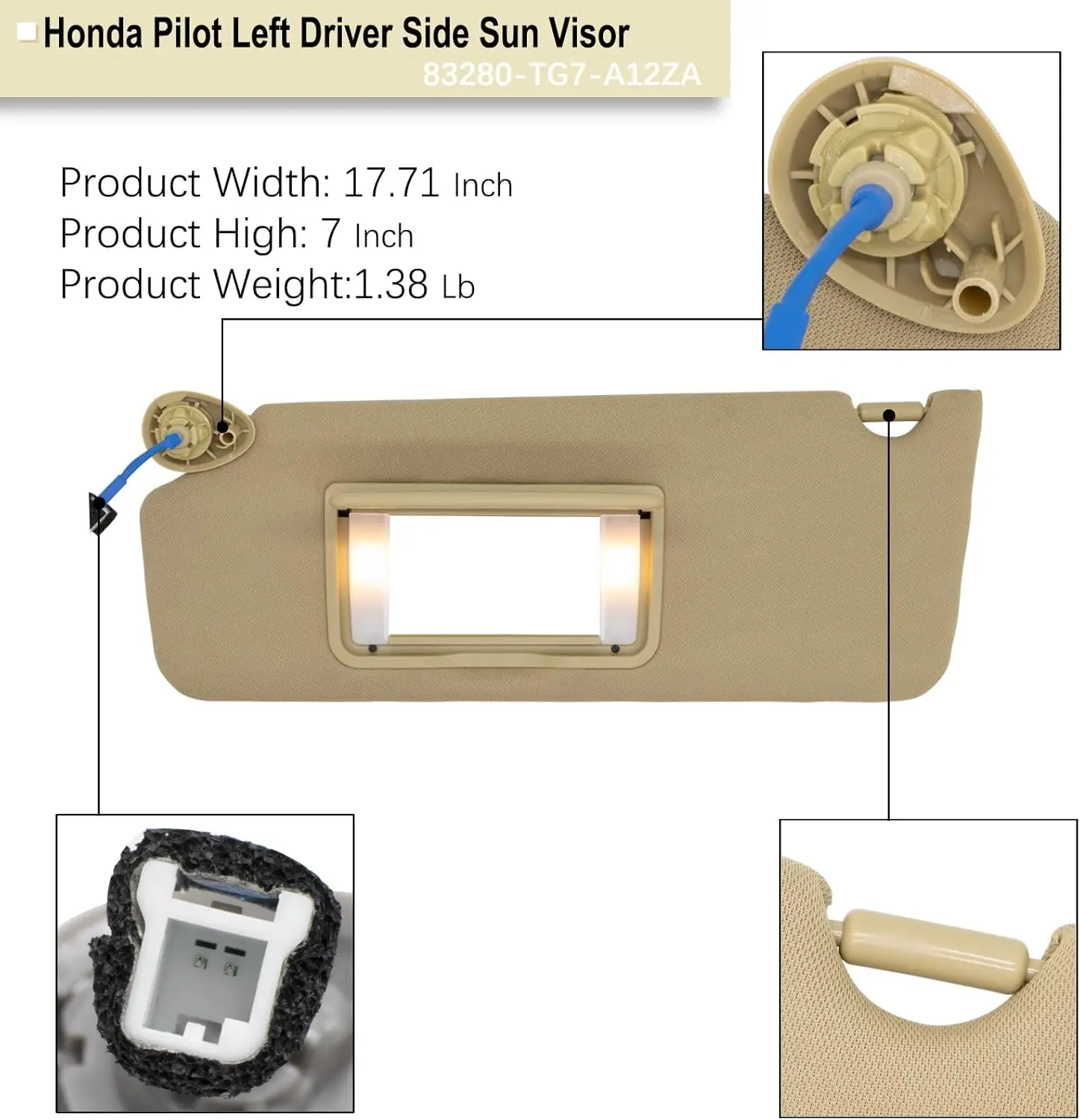 car sun visor for honda pilot 2016 2017 2018 2019 2020 honda ridgeline sunvisor with mirror replaces left driver side sunshade car sun visor for honda pilot 2016 2017 2018 2019 2020 honda ridgeline sunvisor with mirror replaces left driver side sunshade