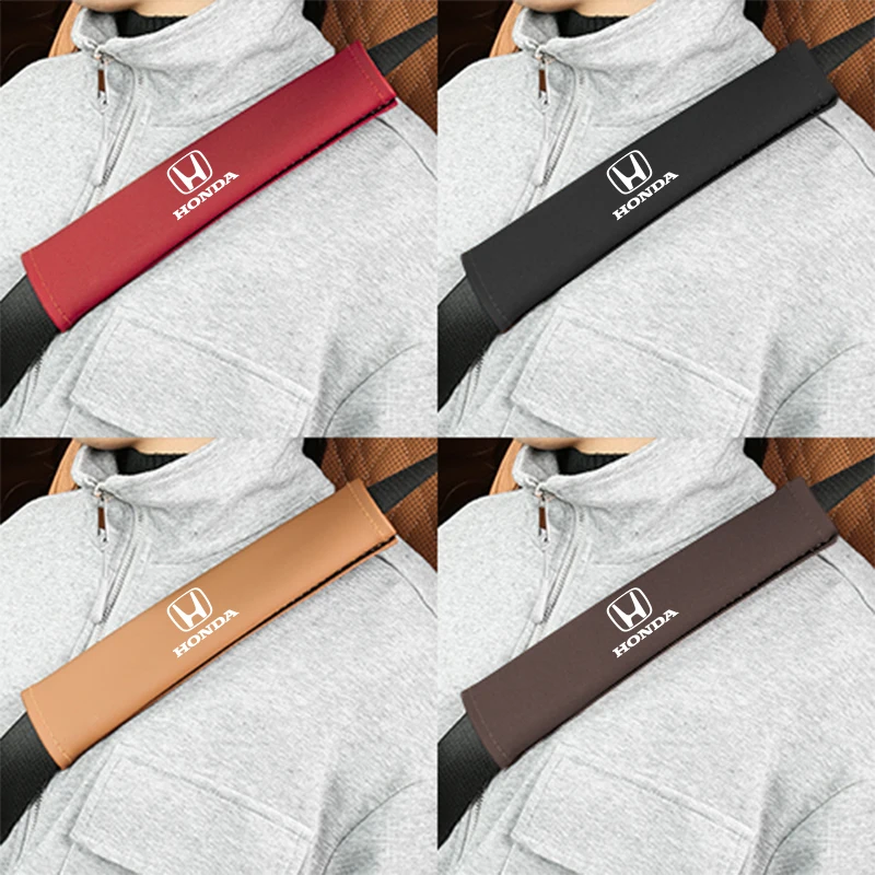 2pcs car seat belt leather cover safety strap shoulder pad for honda civic fit jazz accord pilot crv odyssey passport city vezel 2pcs car seat belt leather cover safety strap shoulder pad for honda civic fit jazz accord pilot crv odyssey passport city vezel