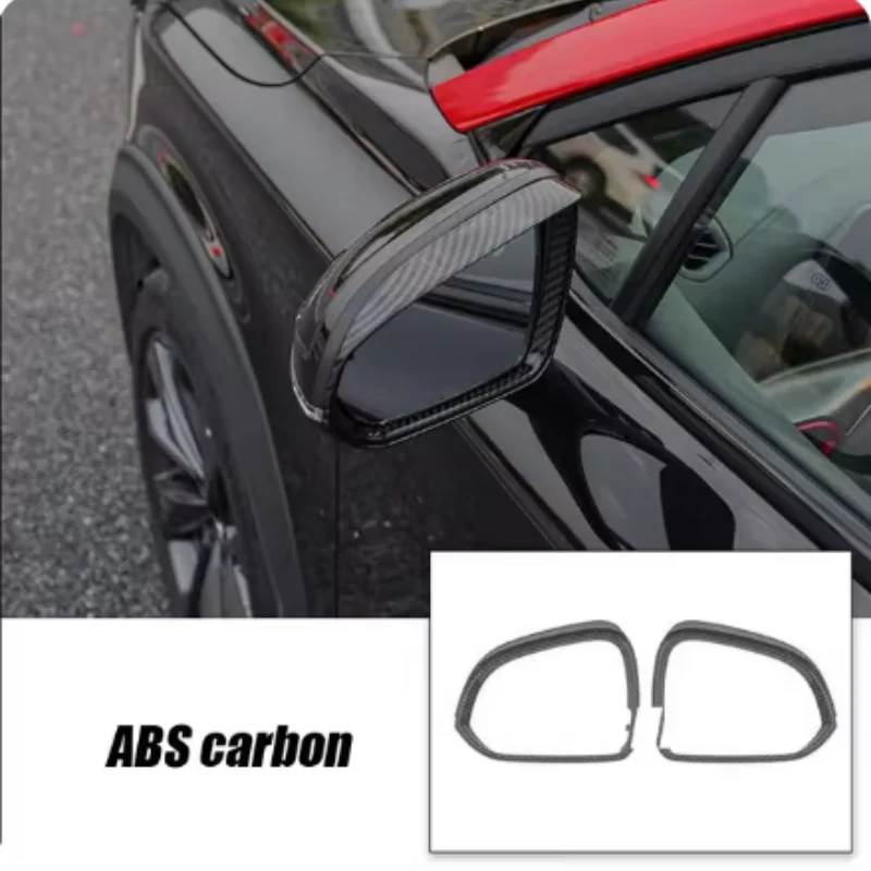 for changan uni t unit 2020 2023 abs carbon black red car side door rear view mirror / rain eyebrow cover trim car for changan uni t unit 2020 2023 abs carbon black red car side door rear view mirror / rain eyebrow cover trim car