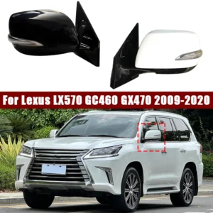 for lexus lx570 gc460 gx470 2009 2020 car rearview mirror assembly auto electric folding turn signal heating adjust mirror assy