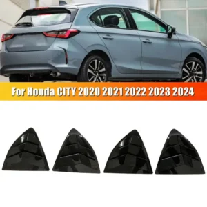 for honda city 2020 2021 2022 2023 2024 pair car rear louver window side shutter cover trim sticker vent scoop abs accessories